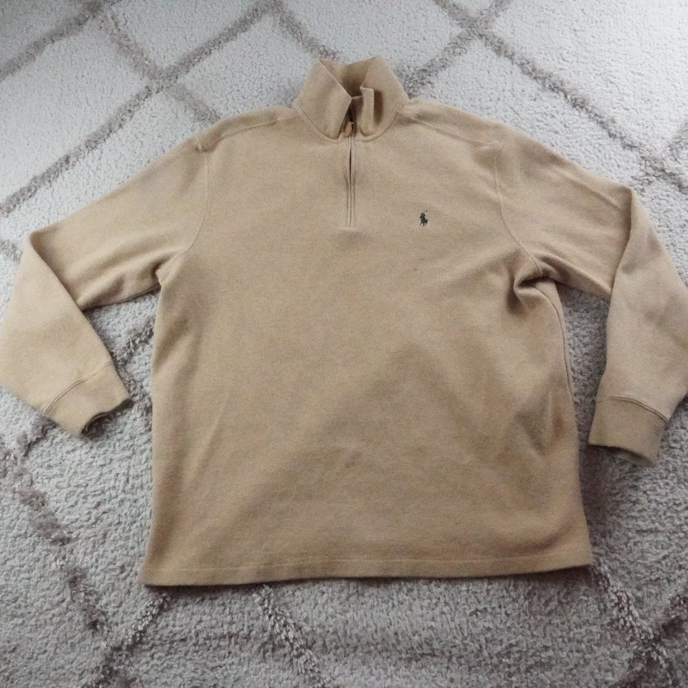 Polo by ralph lauren pullover quarter zip sweater men's size XL
